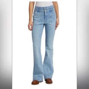 NWT Frame double button flare jeans